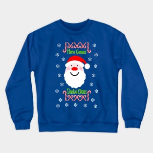 Merry & Bright on Blue Crewneck Sweatshirt